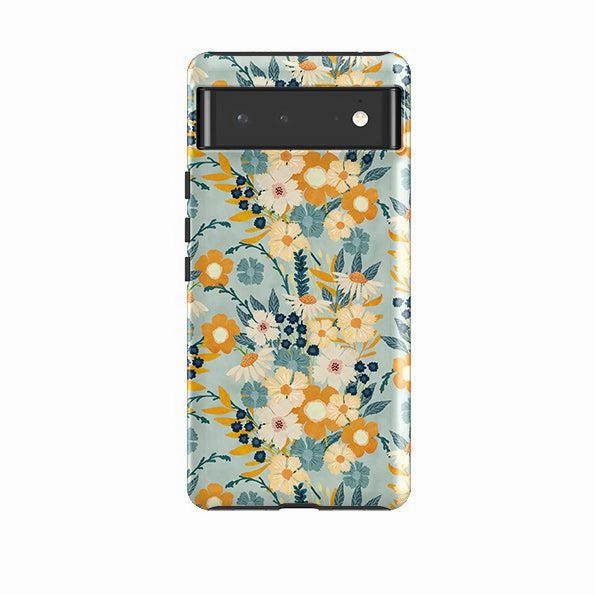 Google Tough Case -  Yellow And Blue By Katherine Quinn Carbon Fiber