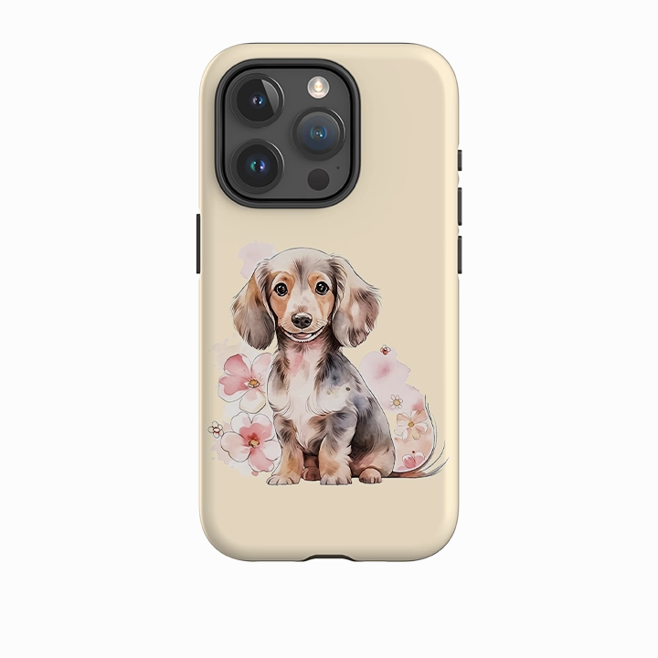 Comfort Design Layer Colorful Pattern iPhone Case - Cute Dog Q