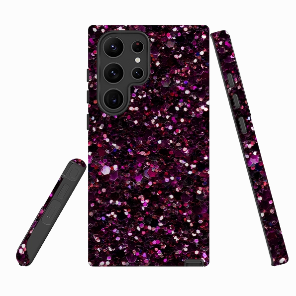 Flexible Pattern Luxury Finish Samsung Tough Case - Rubies By Kitty Joseph (case does not glitter)