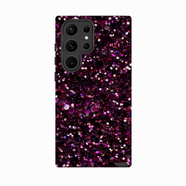 Durable Edge Texture Stylish Detail Samsung Tough Case - Rubies By Kitty Joseph (case does not glitter)