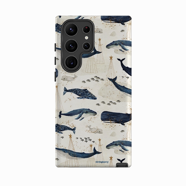 Samsung Tough Case - Christmas Whale III By Katherine Quinn Practical Look Edge Reinforced