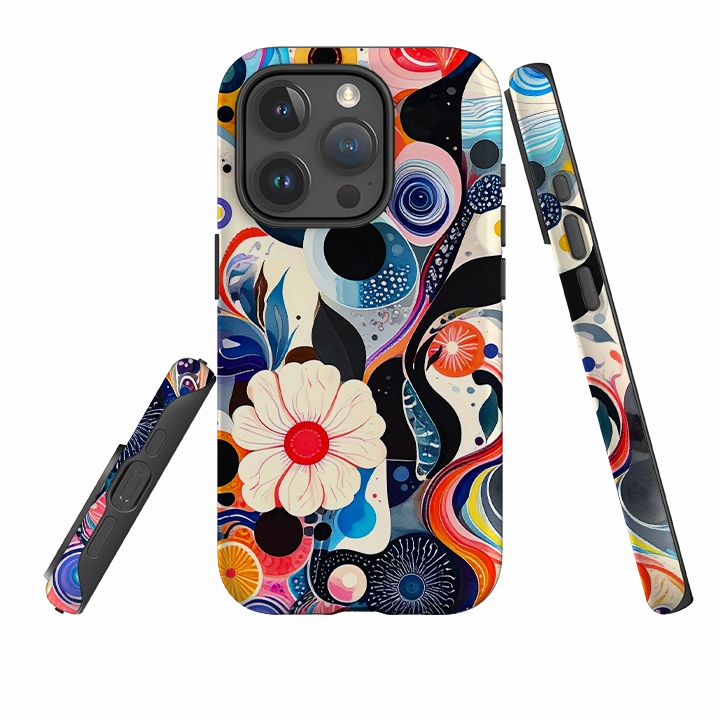 Polished Texture Design iPhone Tough Case - Floral Marble