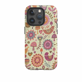 iPhone Tough Case - Bird Pattern II By Suzy Taylor Outdoor Protection