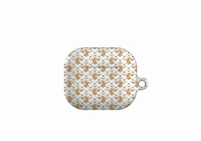 Golden White Bees Airpod Case Gen 3 compact soft neon silicone protector