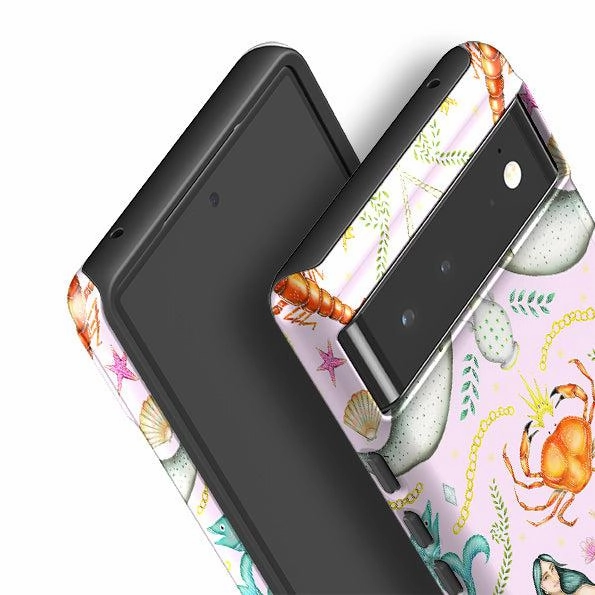 Modern Build Texture Google Tough Case -  Tritons Treasure Pink By Catherine Rowe