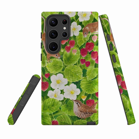 Samsung Tough Case - Strawberry Thieves By Bex Parkin Modern Build Protective Detailing Edge
