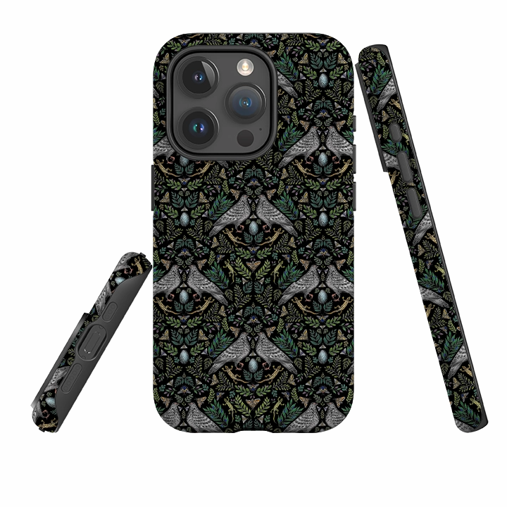 Durable Surface iPhone Tough Case - Dove Pattern By Catherine Rowe