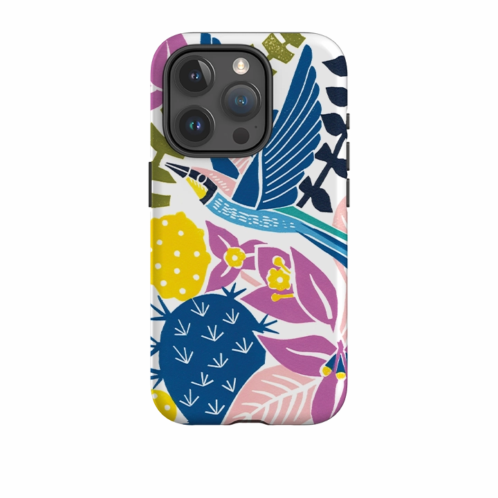 Elegant Pattern Matte Pattern iPhone Tough Case - Balearic Sunshine By Kate Heiss