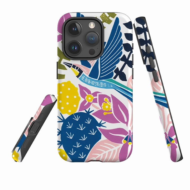 Matte Build Shock Resistant iPhone Tough Case - Balearic Sunshine By Kate Heiss