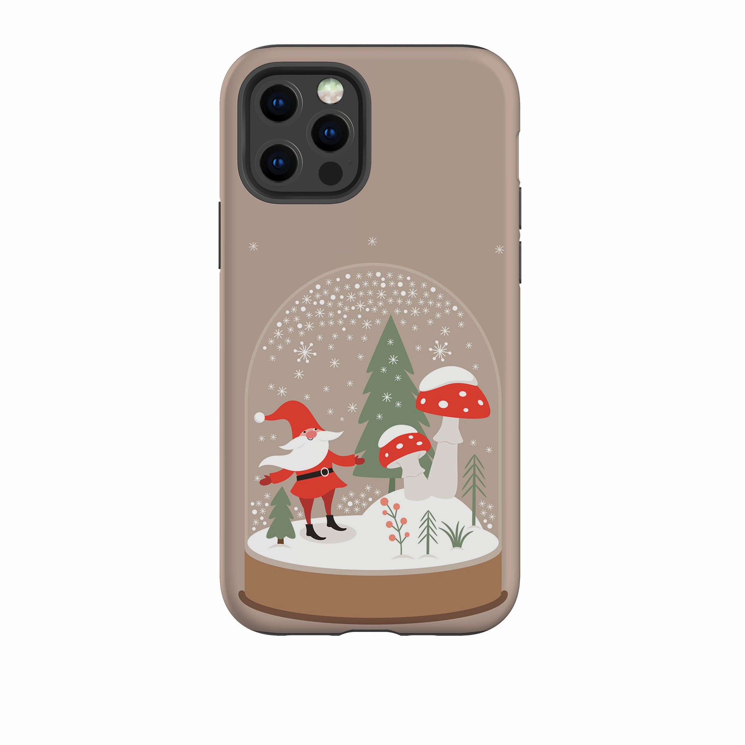 Minimal Comfort Textured Surface iPhone Tough Case - Snowball Xmas