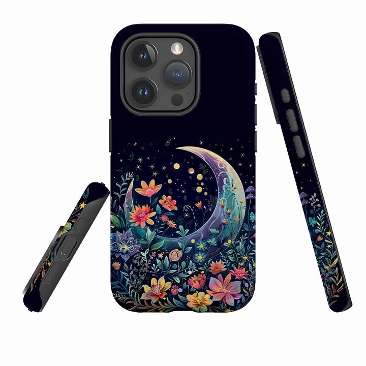 iPhone Case - Summer Moon Floral II Minimal Texture