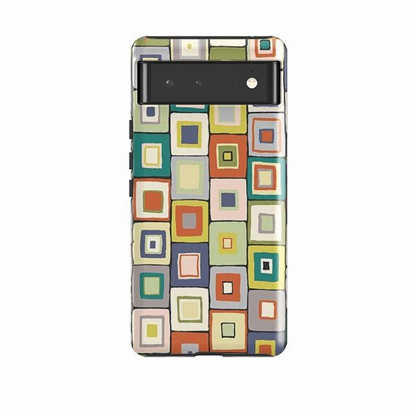 Bold Look Compact Feel Google Tough Case -  Atelier Blanket Squares Urbane By Sarah Campbell