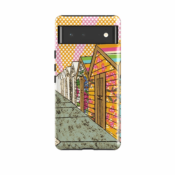 Hybrid Grip Finish Google Tough Case -  Beach Huts By Amelia Bowman