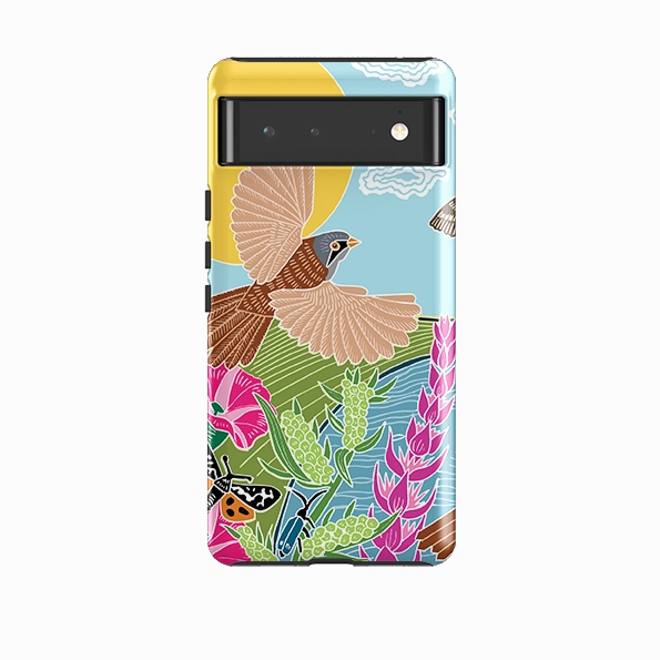Ultra light Strong Outline Google Tough Case -  Bearded Tits By Kate Heiss