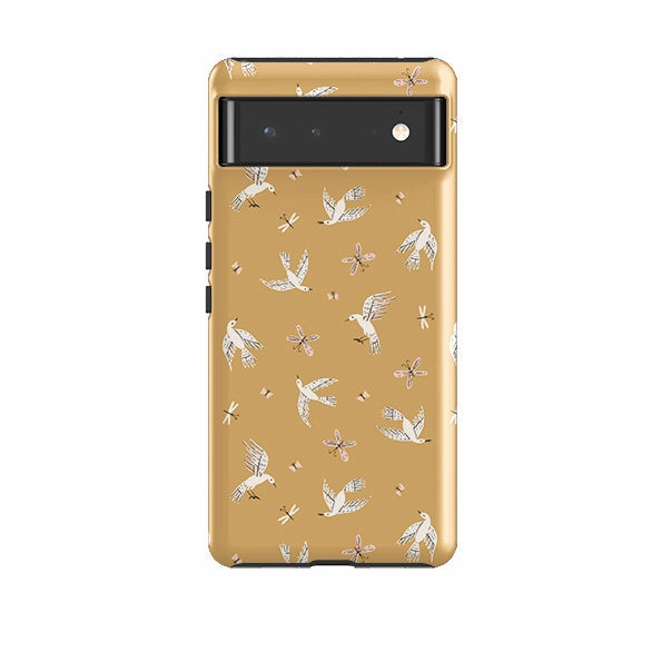 Minimal Cover Bold colors Google Tough Case -  Birds And Butterflies By Meghann Rader