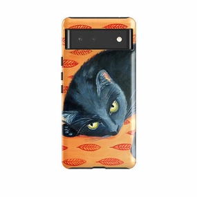 Protective Gear Google Tough Case -  Black Cat By Mary Stubberfield