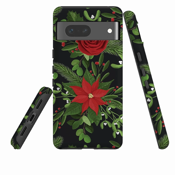 Google Tough Case - Black White Plaid By Abby Jacobs Polished Texture Finish