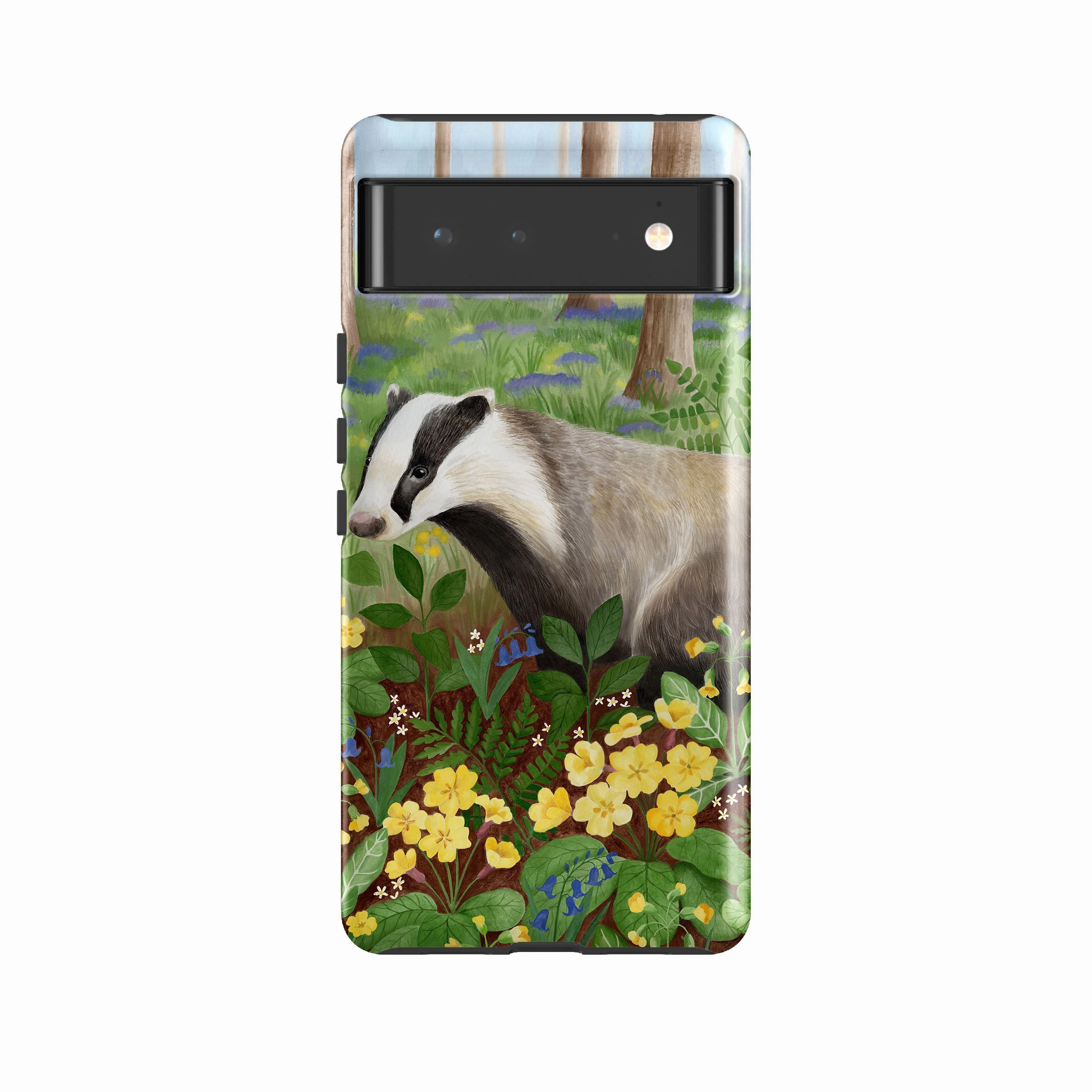 Easy Access Smooth Form Texture Google Tough Case -  Bluebell Badger By Bex Parkin