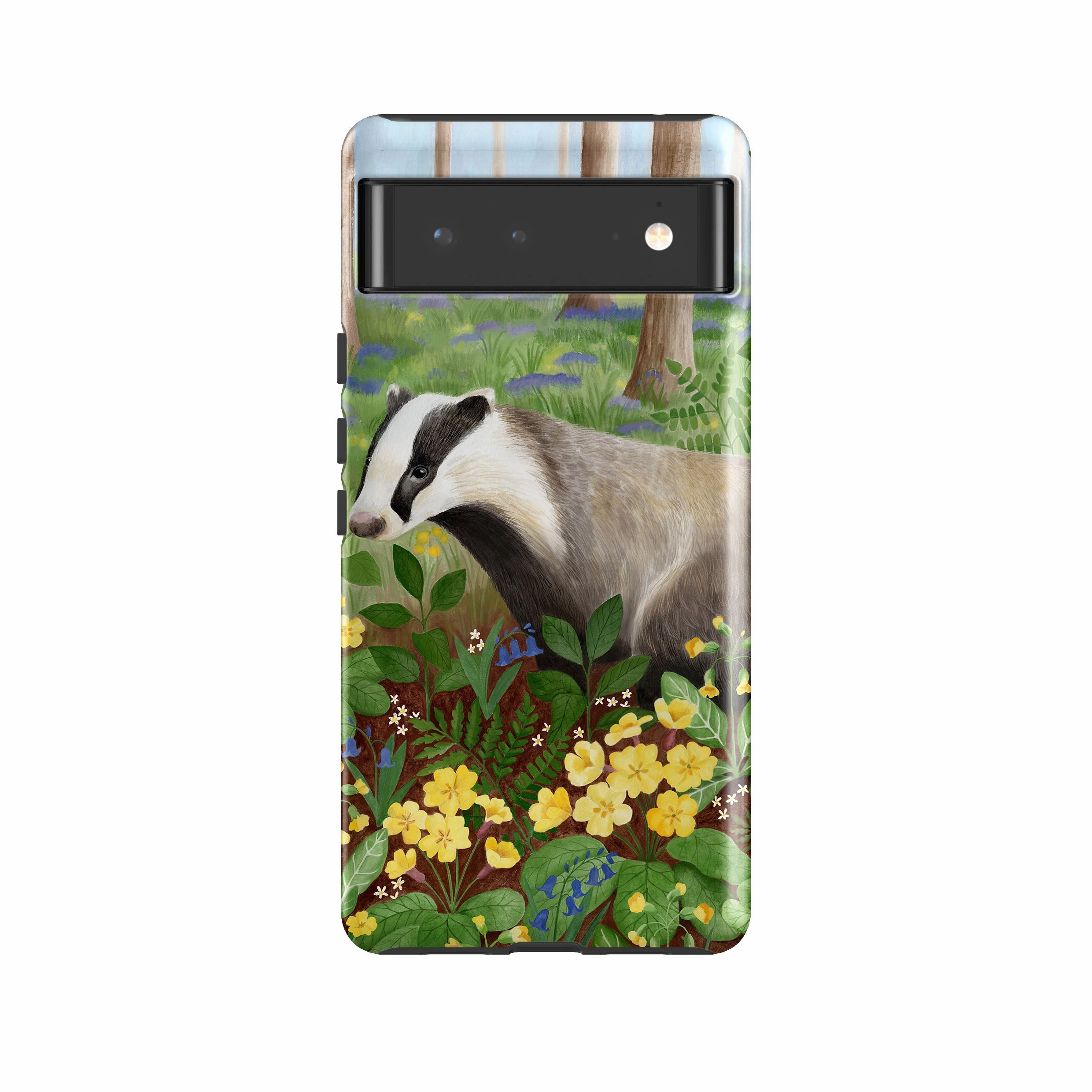 Google Tough Case -  Bluebell Badger By Bex Parkin Smooth Protection Hand Friendly