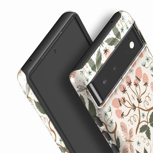 Google Tough Case -  Bugs And Berries Pattern By Meghann Rader Soft Look Texture Luxury Feel