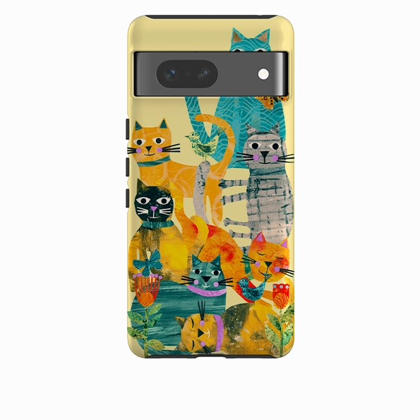 Google Tough  Case - Cat Party III By Tracey English Modern Grip Texture