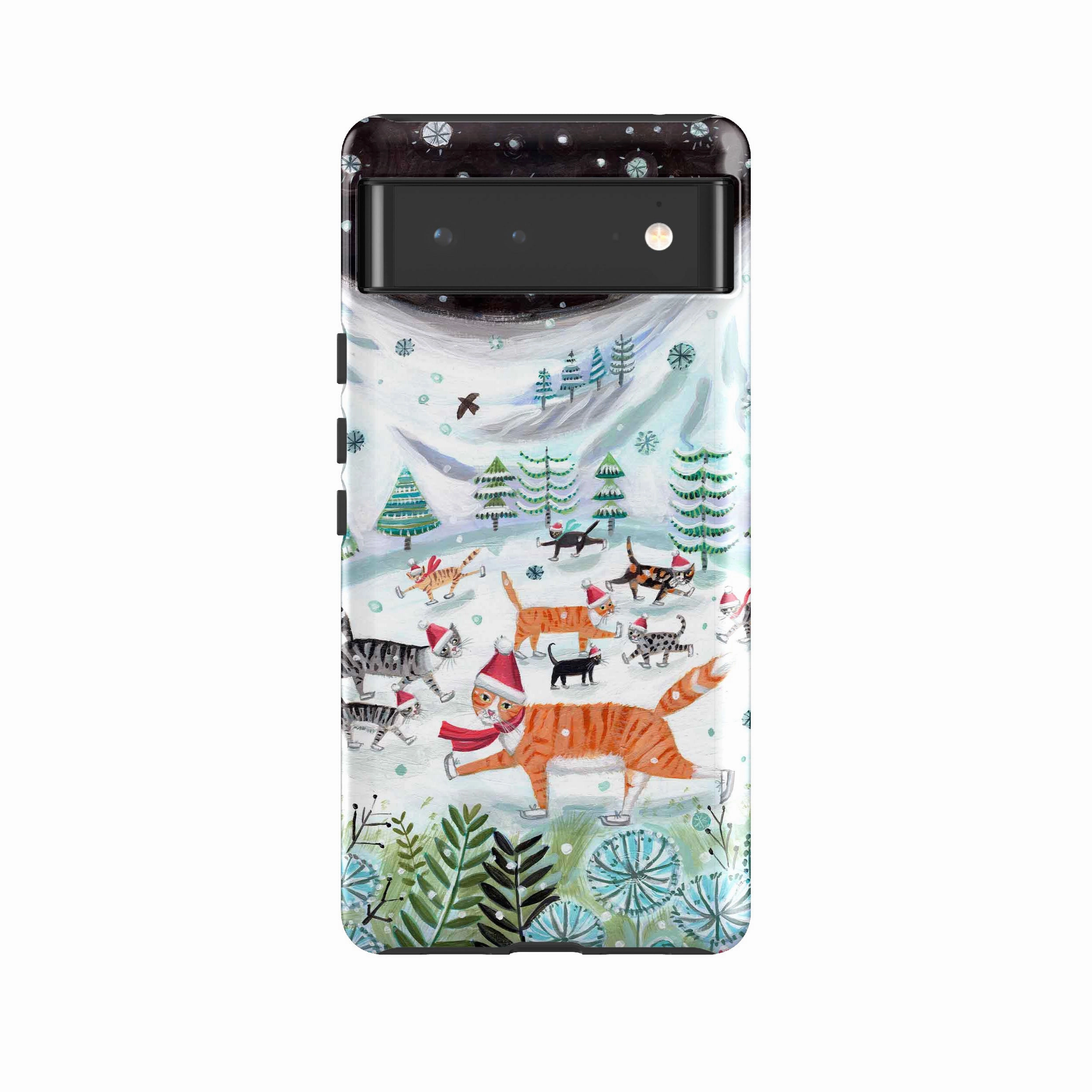 Protective Edge Smooth Coating Google Tough Case -  Cats On Ice By Mary Stubberfield