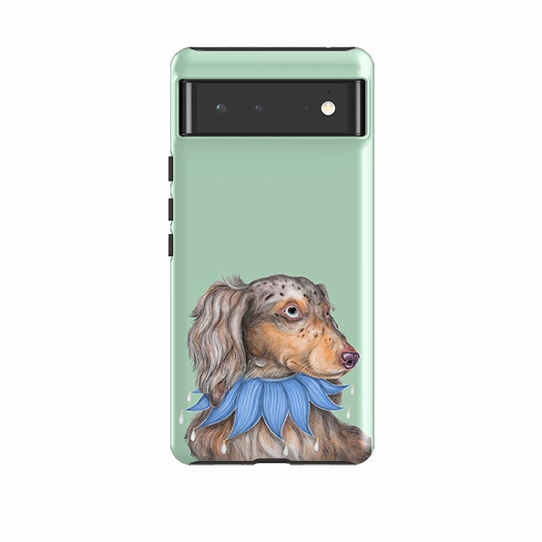 Elegant Build Texture Portable Shield Google Tough Case -  Dachshund By Catherine Rowe