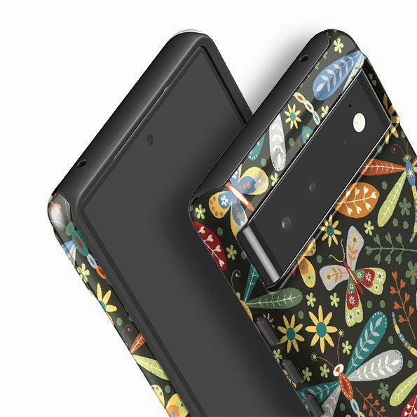 Polished Edge Shock absorption Google Tough Case -  Dragon Flies By Suzy Taylor