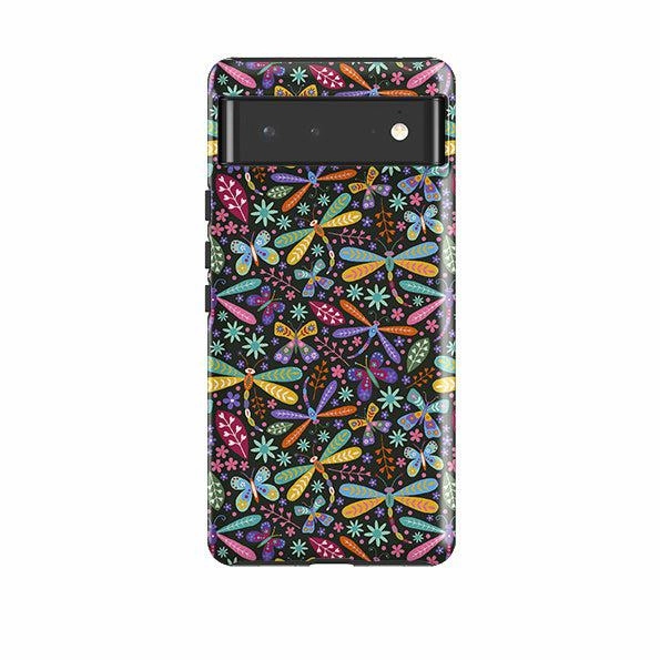 Google Tough Case -  Dragon Flies Multi By Suzy Taylor Crystal Finish