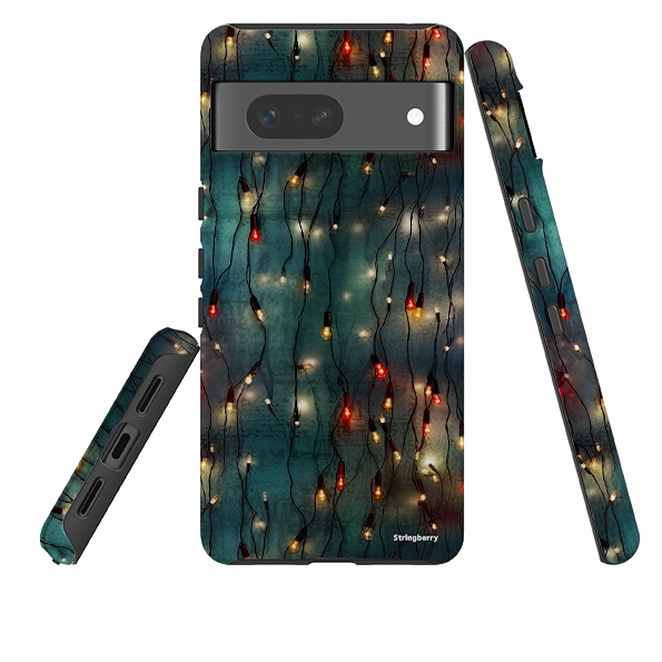Flexible Grip Form Durable Protection Layer Google Tough Case -  Festive Lights