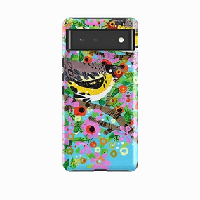Hybrid Grip Finish Google Tough Case -  Finches By Claire West