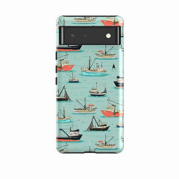 Google Tough Case -  Fishing Boats By Katherine Quinn Glossy Texture