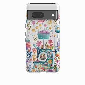 Comfort Detail Fashion Detail Google Tough Case - Floral Sewing Machine