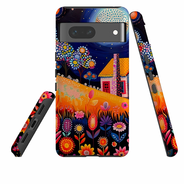 Google Tough Case - Folk Art House I Rugged Edge Texture