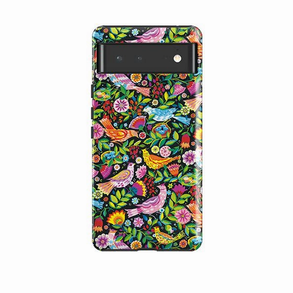 Shock Absorbing Google Tough Case -  Folk Birds By Sarah Campbell