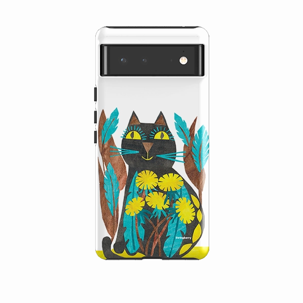 Google Tough Case -  Folk Cat By Tracey English Comfort Fit Vivid Surface Detail