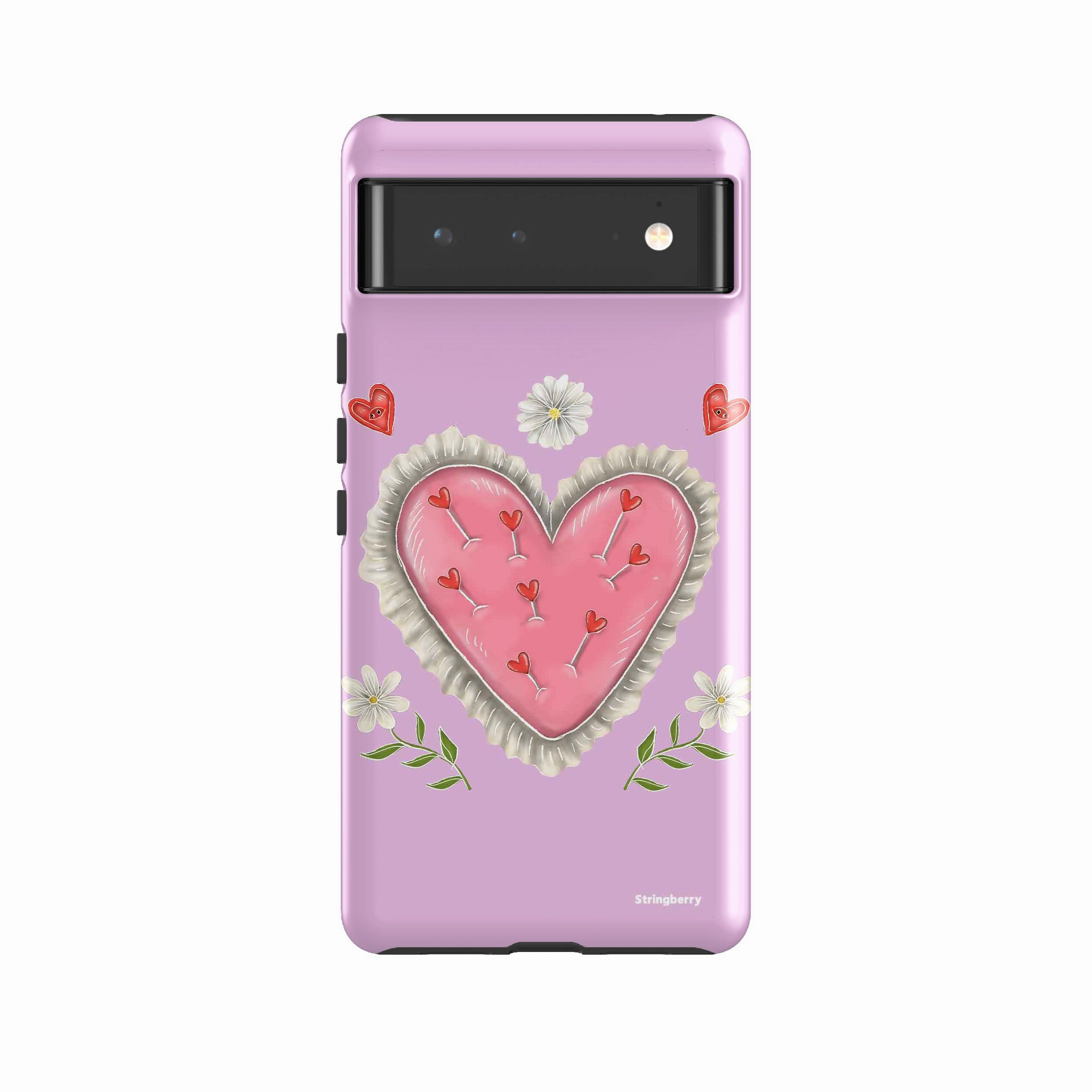 Travel Companion Google Tough Case -  Google Pixel Case Heart Pin Cushion By Catherine Rowe
