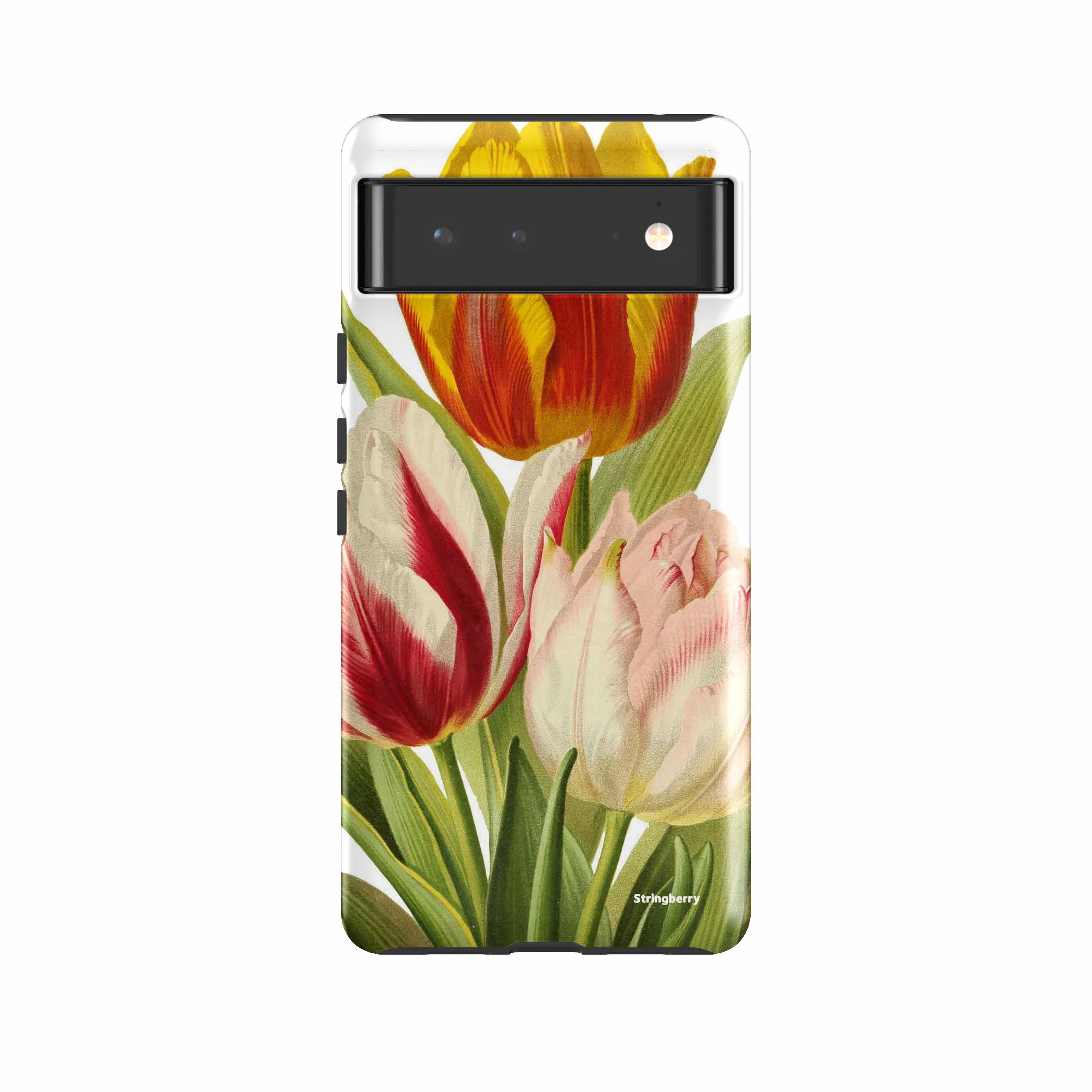 Google Tough Case -  Google Pixel Case With Tulips Rugged Build Texture