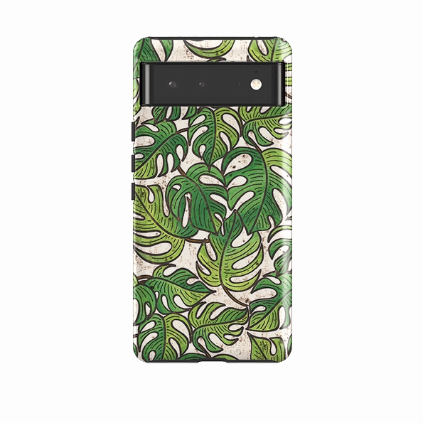 Protective Structure Google Tough Case -  Green Floral 1 By Amelia Bowman
