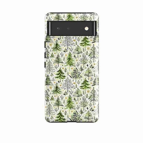 Rugged Surface Build Google Tough Case -  Green Xmas Trees By Elisabeth Haager