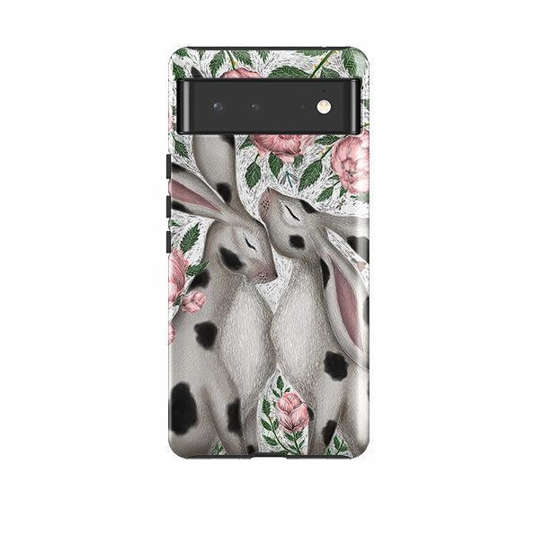 Smooth Texture Google Tough Case -  Hares And Peonies By Catherine Rowe