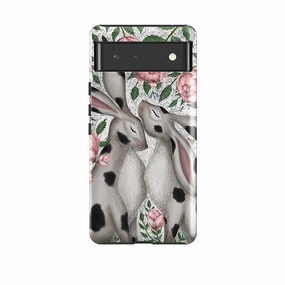 Smooth Texture Google Tough Case -  Hares And Peonies By Catherine Rowe