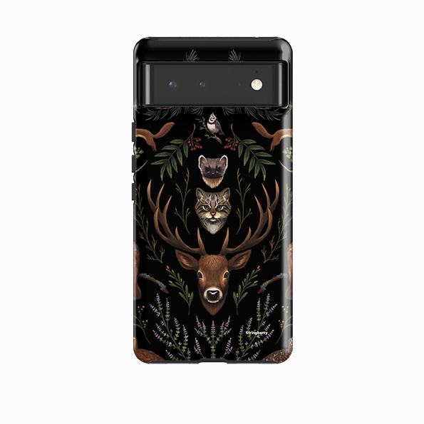 Flexible Pattern Texture Premium Material Google Tough Case -  Highland Wildlife By Anna Stead