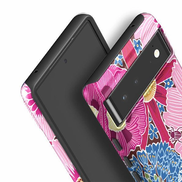 Google Tough Case -  Jigsaw Floral 2 By Kate heiss Anti Shock Soft Grip Finish