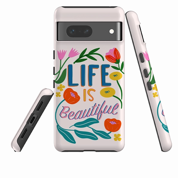 Soft Detail Layer Durable touch Google Tough Case - Life Is Beautiful
