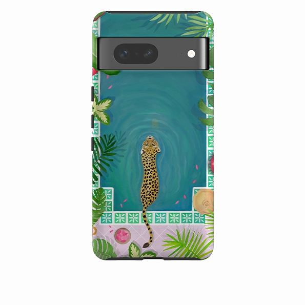 Rugged Texture Design Minimal Shield Google Tough Case -  Morocco Pool Leopard By Bex Parkin
