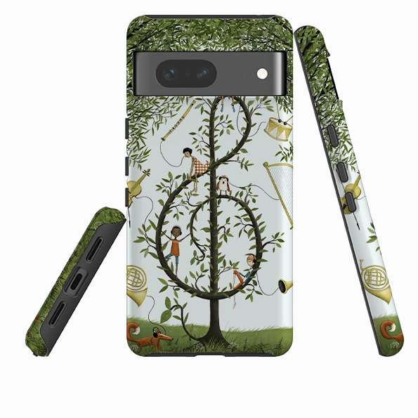 Google Tough Case -  Music Tree By Maja Lindberg Lightweight Grip Strong Outline