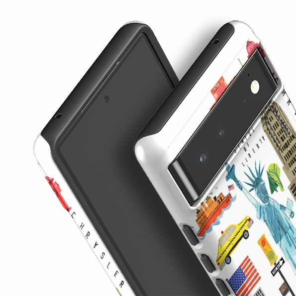 Hybrid Texture Layer Comfort Edge Google Tough Case -  New York Icons By Tracey English