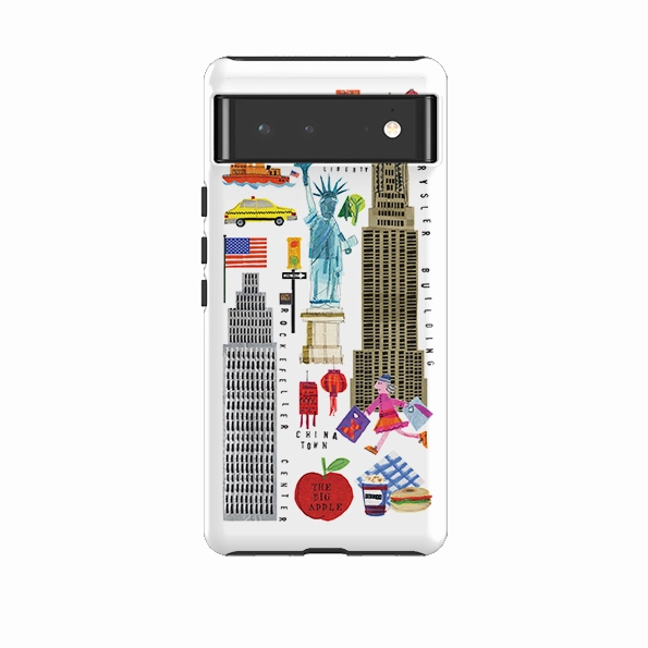 Google Tough Case -  New York Icons By Tracey English Matte Texture Finish Soft edges