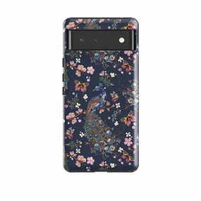 Hybrid Pattern Design Google Tough Case -  Peacock and Cherry Blossoms Iris By Helen Ahpornsiri